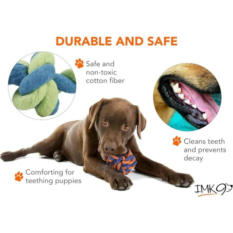 Bell/knot design! Dog Chewing Rope Toy Teeth Grinding Resistant Small and Medium sized Dog Interactive Training Tool