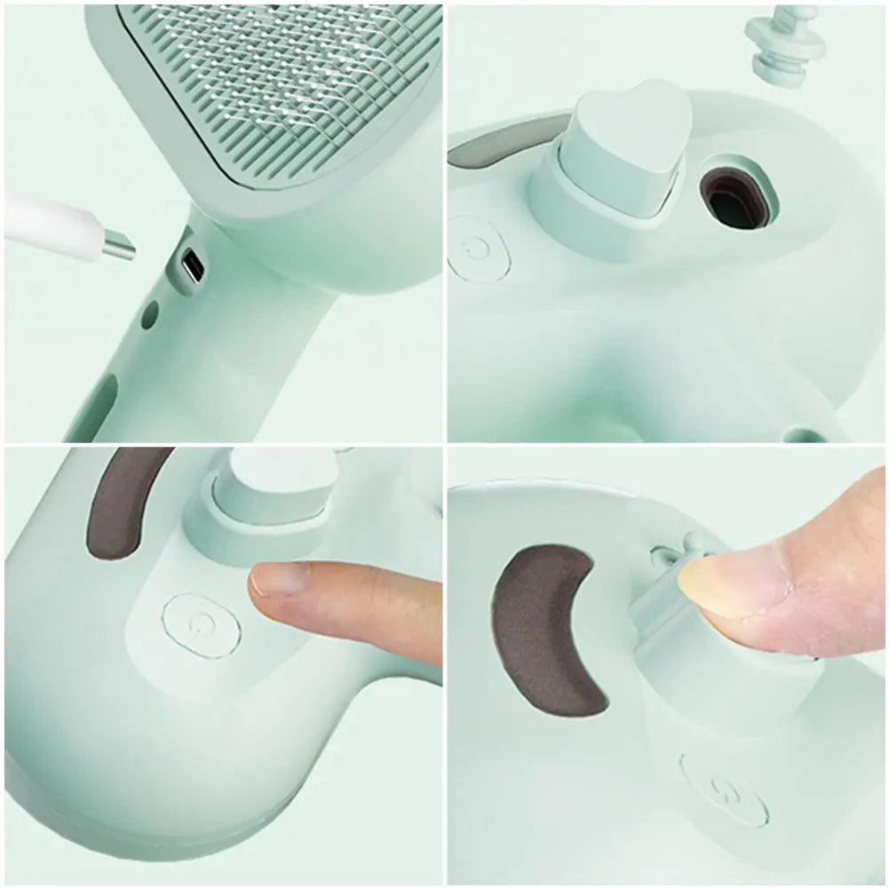 3 in 1 Cat Steam Brush Cat Hair Brush Pet Brush Pet Hair Cleaning Brush Comb for Shedding & Grooming for Cats Dogs Small Animals