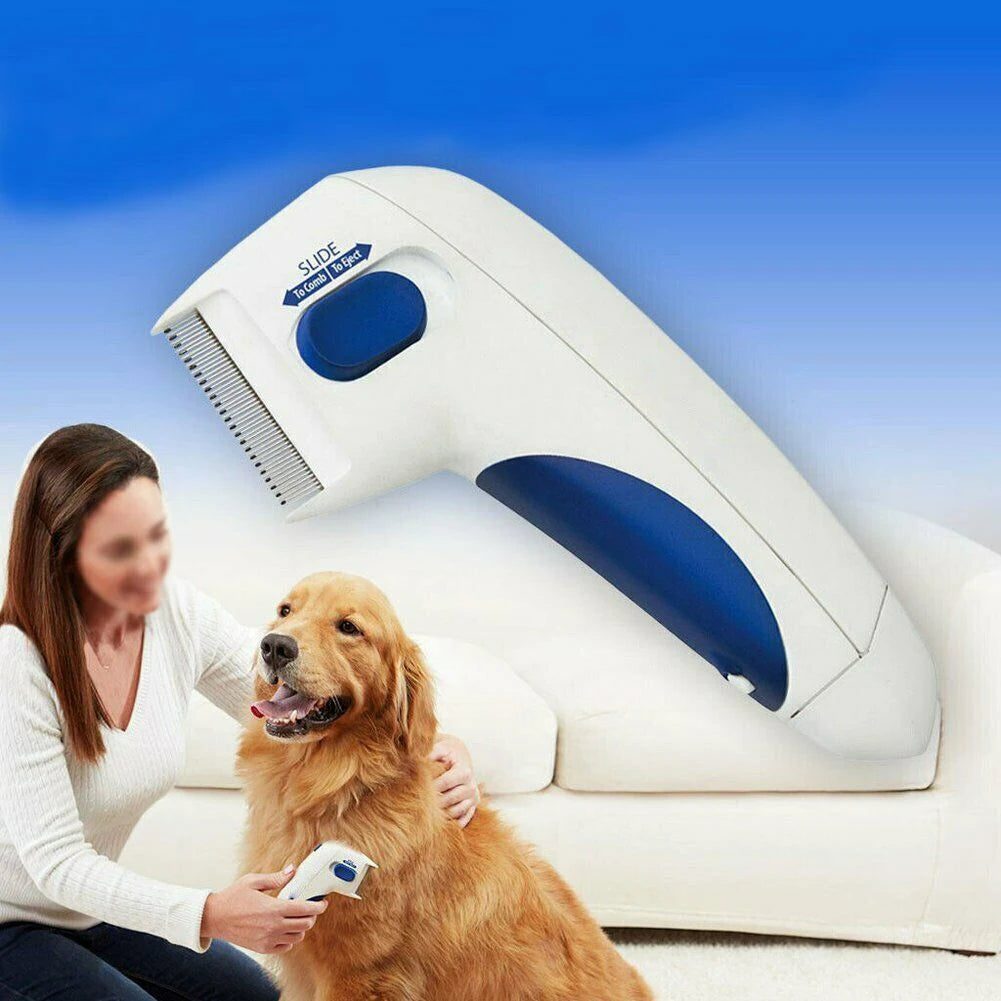 Pet Cat Dog Electric Terminator Brush Anti Removal Kill Lice Cleaner Electric Head Pet Fleas Electronic Lice Comb for Dog
