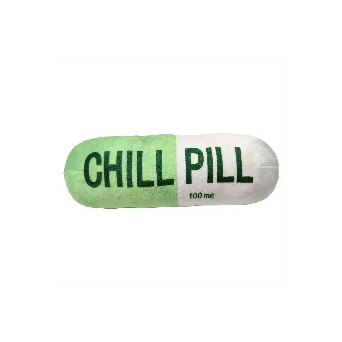 Interactive Plush Pill-Shaped Dog Toy with Squeaker - Durable, Bite-Resistant Chew Toy for Pet Play and Dental Health