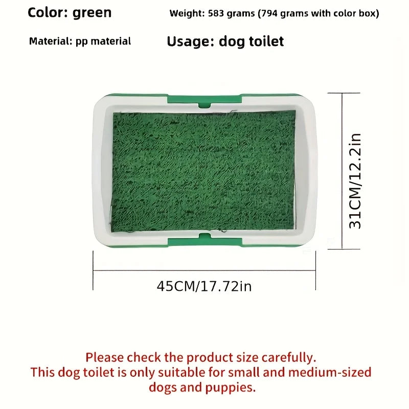 Reusable Silicone and PP Leak-Proof Dog Potty Training Pads - Indoor Pet Toilet with Grass Surface for Easy Cleaning, Hygien Pup