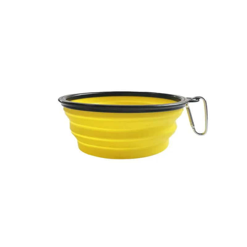 Collapsible Dog Pet Folding Silicone Bowl Outdoor Travel Portable Puppy Food Container Feeder Dish Bowl Pet supplies