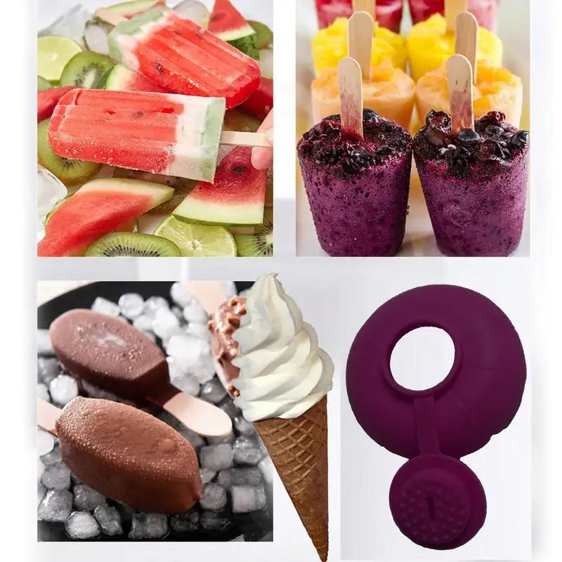 Reusable Silicone Ice Lolly Catcher Anti-drip Popsicle Holders For Kid Washable No Freeze Popsicle Holders For Toddler Girl Boy