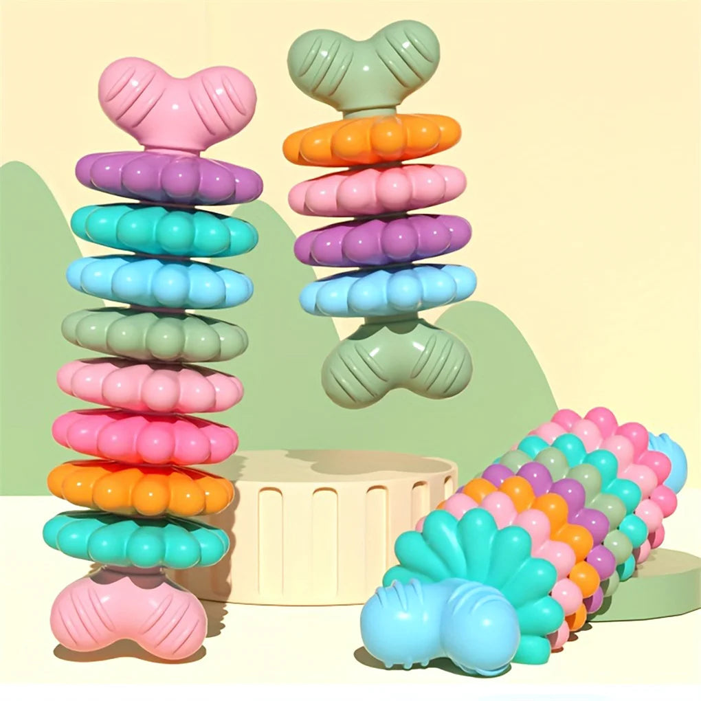 2PCS/SET Pet Toy Dog Chew Bone with Multi-color, Durable, and Teething-resistant Design for Gnawing and Dental Care