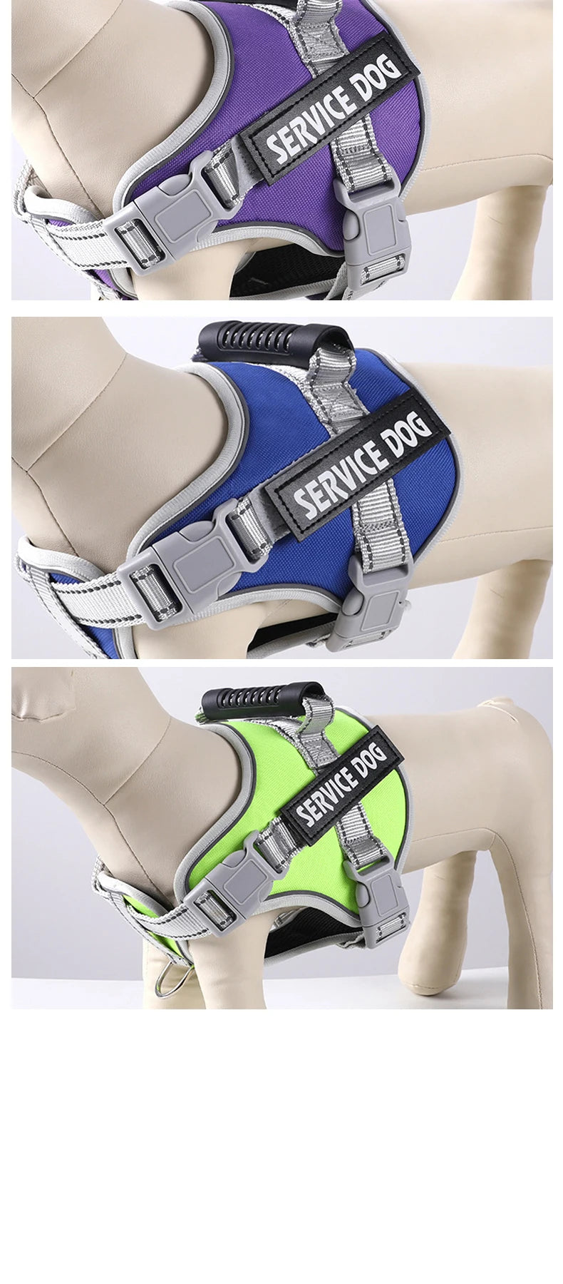 Service Dog Vest Harness No Pull Dog Hook Suitable Large Dog Vest Dog Walking Rope Control Dog Strap Accessories Prevent Loss