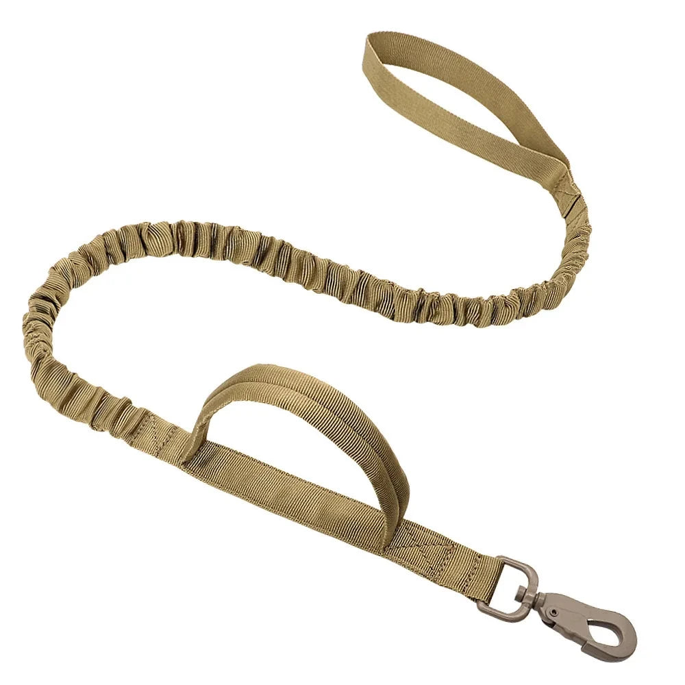 Military Dog Leashes Adjustable Leash Quick Release Elastic Rope With 2 Control Handle For Medium and Small Dogs Accessories