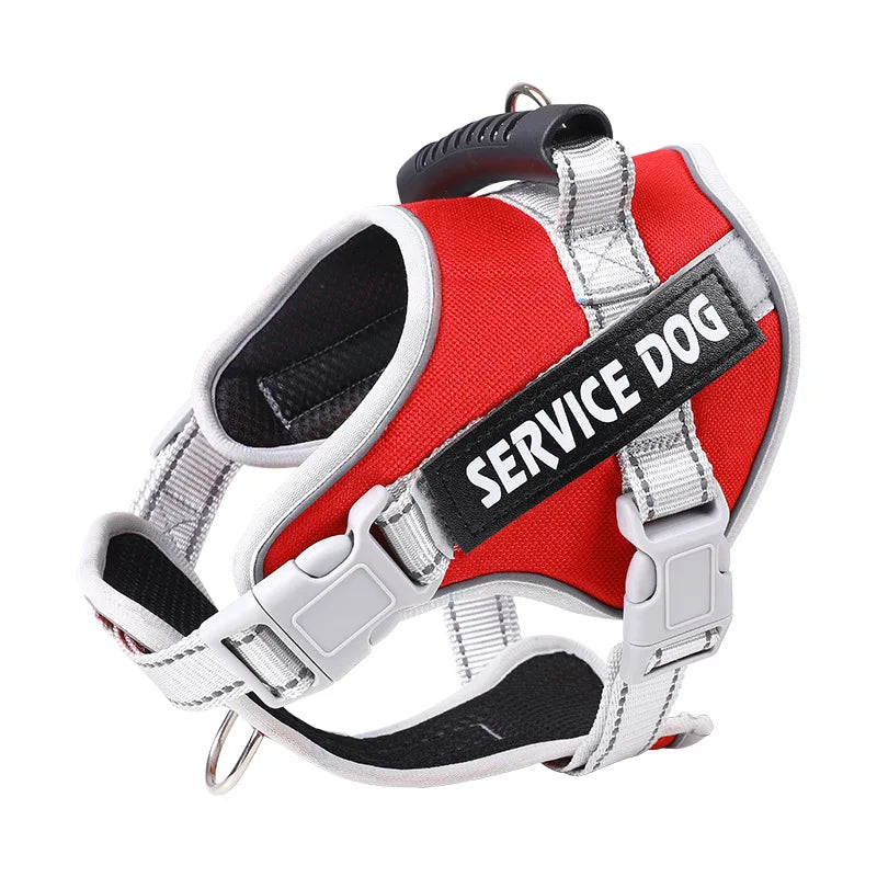 Service Dog Vest Harness No Pull Dog Hook Suitable Large Dog Vest Dog Walking Rope Control Dog Strap Accessories Prevent Loss