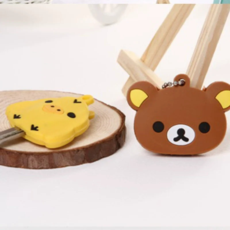 Rilakkuma Key Protective Cover Keychains New Anime Relax Bear PVC Cases Backpack Bags Key Rings Pendants Charms Gift Hot Sales