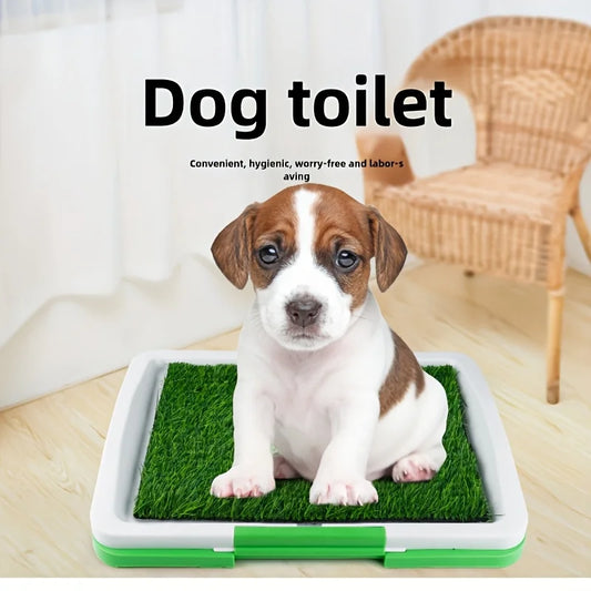 Reusable Silicone and PP Leak-Proof Dog Potty Training Pads - Indoor Pet Toilet with Grass Surface for Easy Cleaning, Hygien Pup