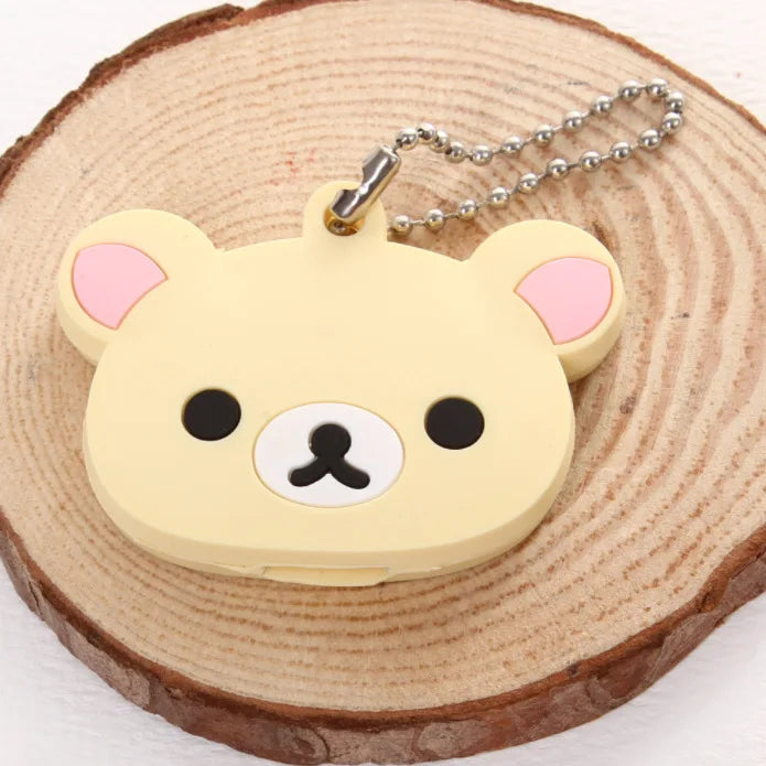 Rilakkuma Key Protective Cover Keychains New Anime Relax Bear PVC Cases Backpack Bags Key Rings Pendants Charms Gift Hot Sales