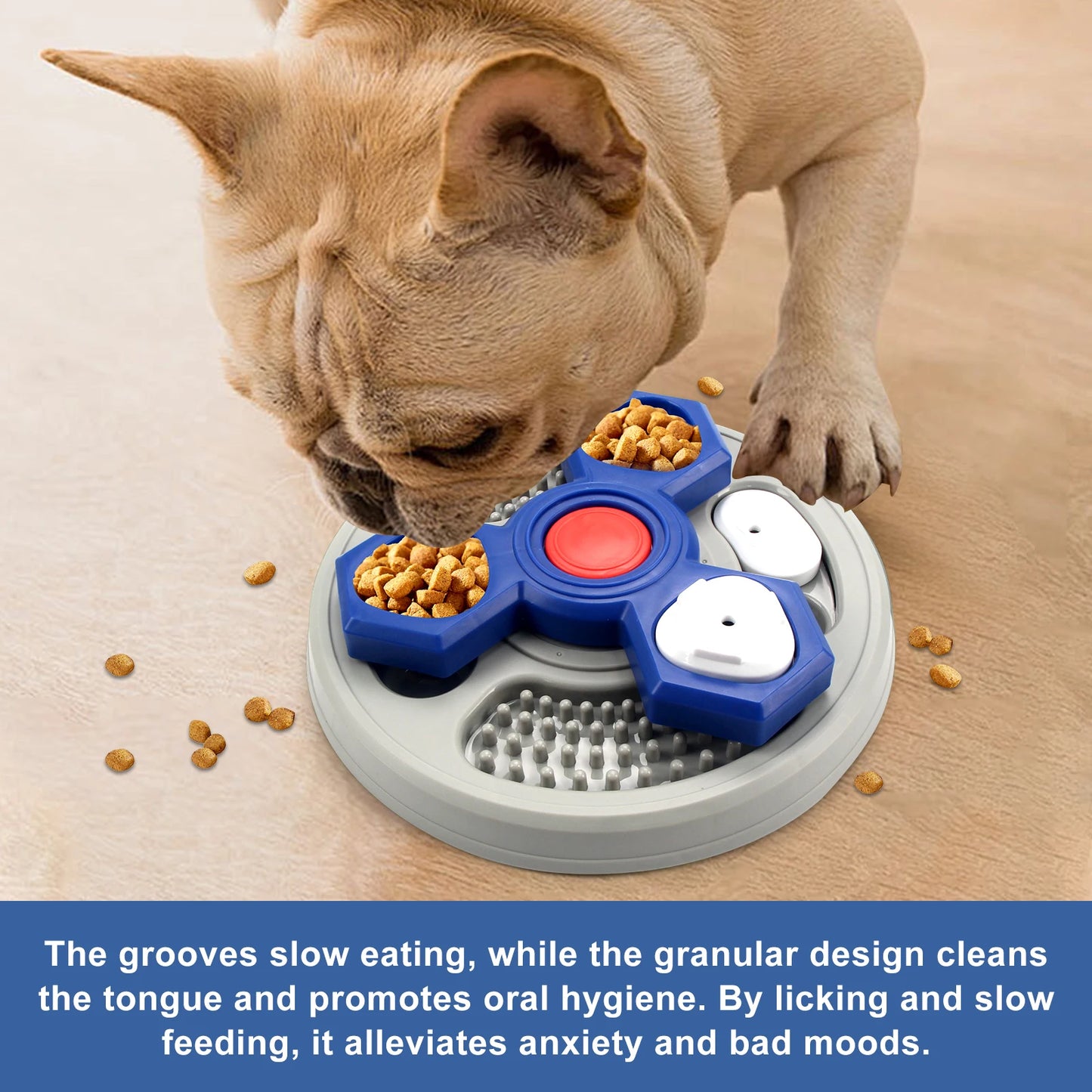 2-Layers Dog Puzzle Toys Slow Feeder Food Dispenser Interactive Increase Puppy IQ Anti-Choking Tableware Dog Licking Plates