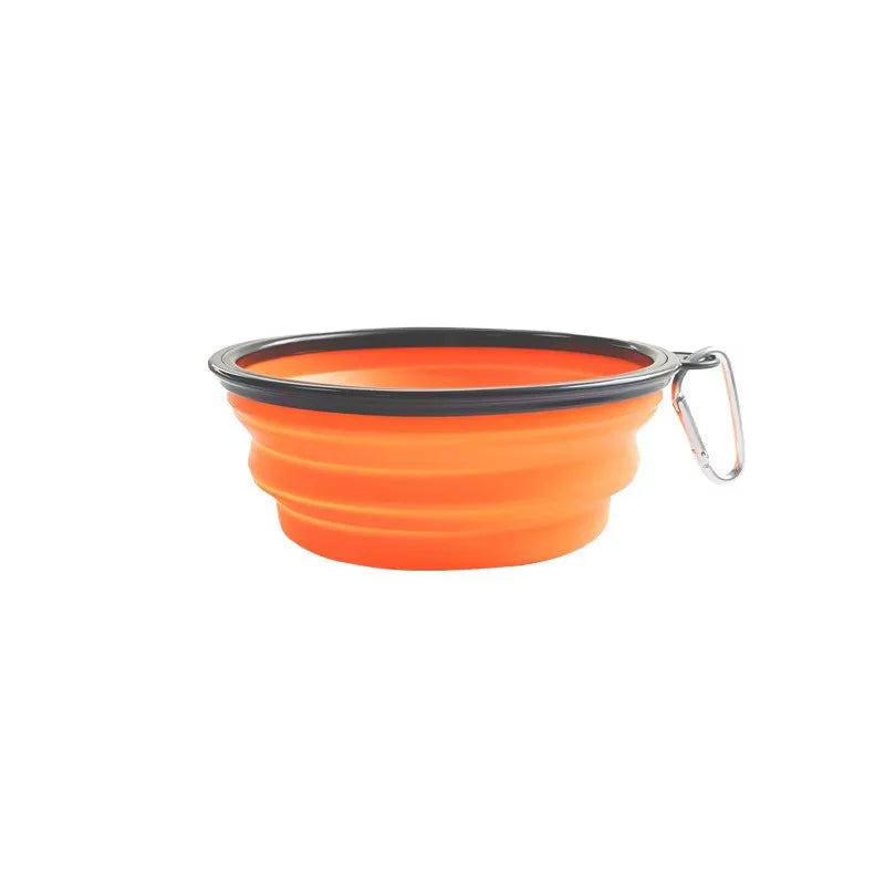 Collapsible Dog Pet Folding Silicone Bowl Outdoor Travel Portable Puppy Food Container Feeder Dish Bowl Pet supplies