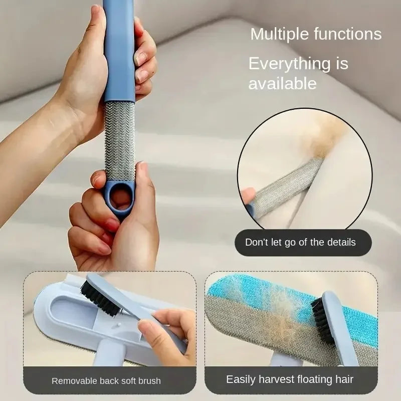 Durable Nylon Bristle Pet Hair Remover Brush with Long Handle for Effective Shedding Control in Dogs and Cats