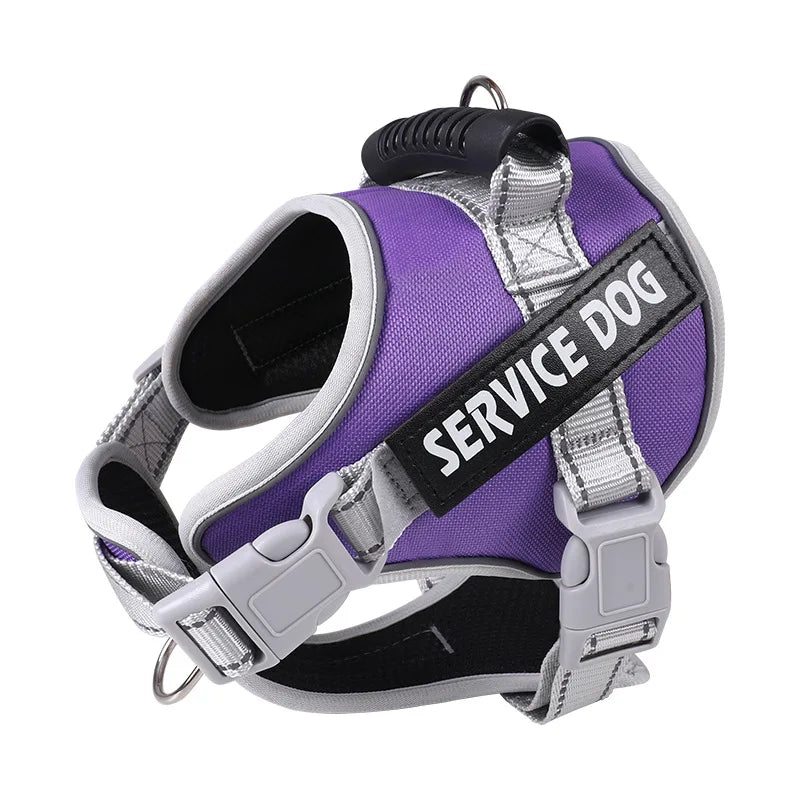 Service Dog Vest Harness No Pull Dog Hook Suitable Large Dog Vest Dog Walking Rope Control Dog Strap Accessories Prevent Loss