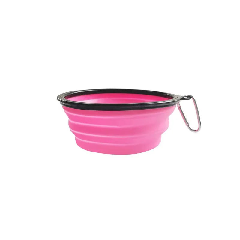 Collapsible Dog Pet Folding Silicone Bowl Outdoor Travel Portable Puppy Food Container Feeder Dish Bowl Pet supplies