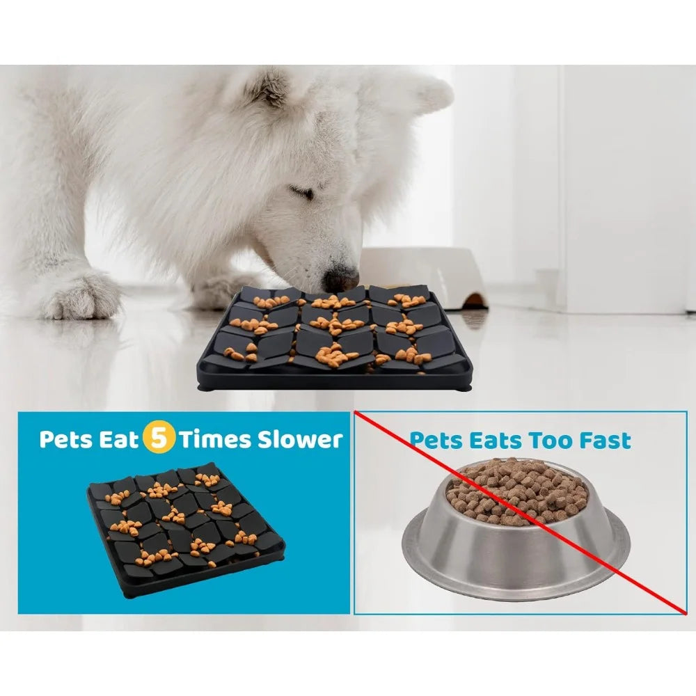 Dog Food Slow Feeder Sniff Mat with Suction Cup for Train Your Dog's Senses Anti-choking Silicone Snuffle Mats Pet Accessories