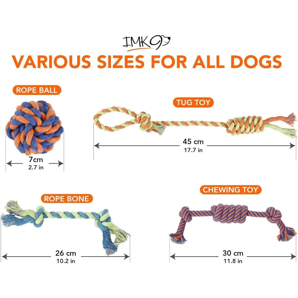 Bell/knot design! Dog Chewing Rope Toy Teeth Grinding Resistant Small and Medium sized Dog Interactive Training Tool