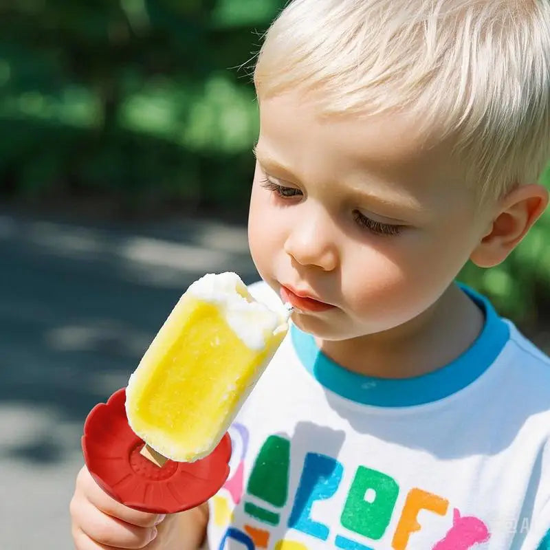 Reusable Silicone Ice Lolly Catcher Anti-drip Popsicle Holders For Kid Washable No Freeze Popsicle Holders For Toddler Girl Boy