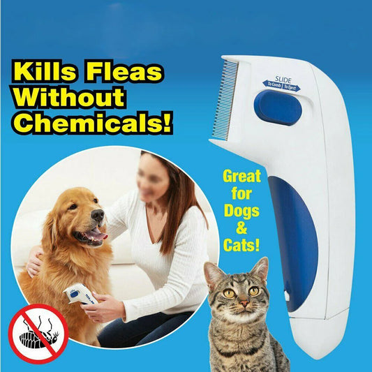 Pet Cat Dog Electric Terminator Brush Anti Removal Kill Lice Cleaner Electric Head Pet Fleas Electronic Lice Comb for Dog