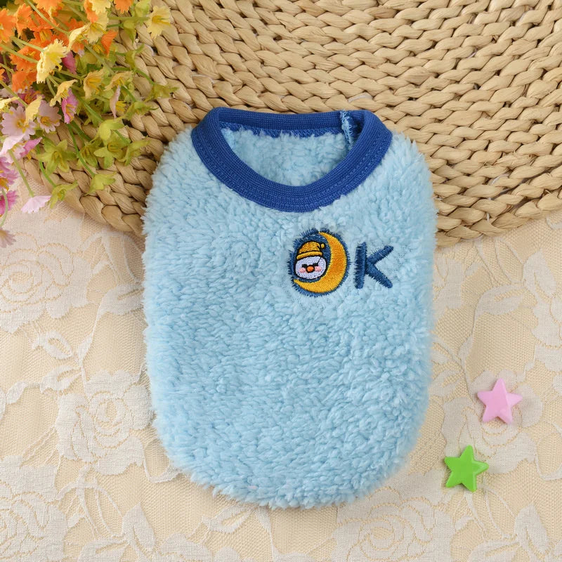 Cute Print Tea Cup Dog Sweater Winter Warm Fleece Pet Clothes for Small Dogs Teddy Chihuahua Puppy Pullovers mascotas Clothing
