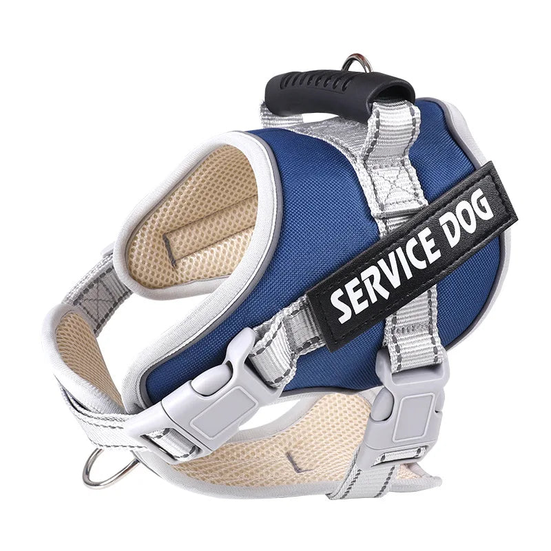 Service Dog Vest Harness No Pull Dog Hook Suitable Large Dog Vest Dog Walking Rope Control Dog Strap Accessories Prevent Loss