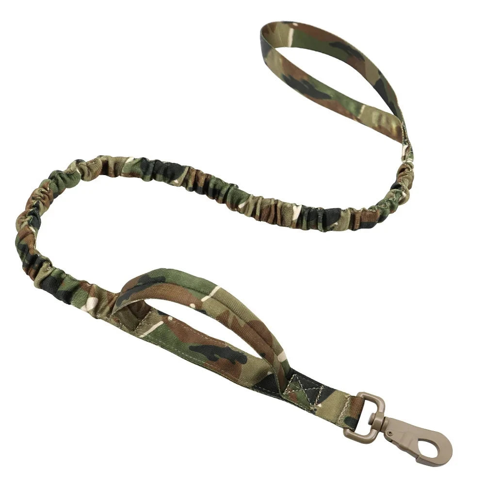 Military Dog Leashes Adjustable Leash Quick Release Elastic Rope With 2 Control Handle For Medium and Small Dogs Accessories