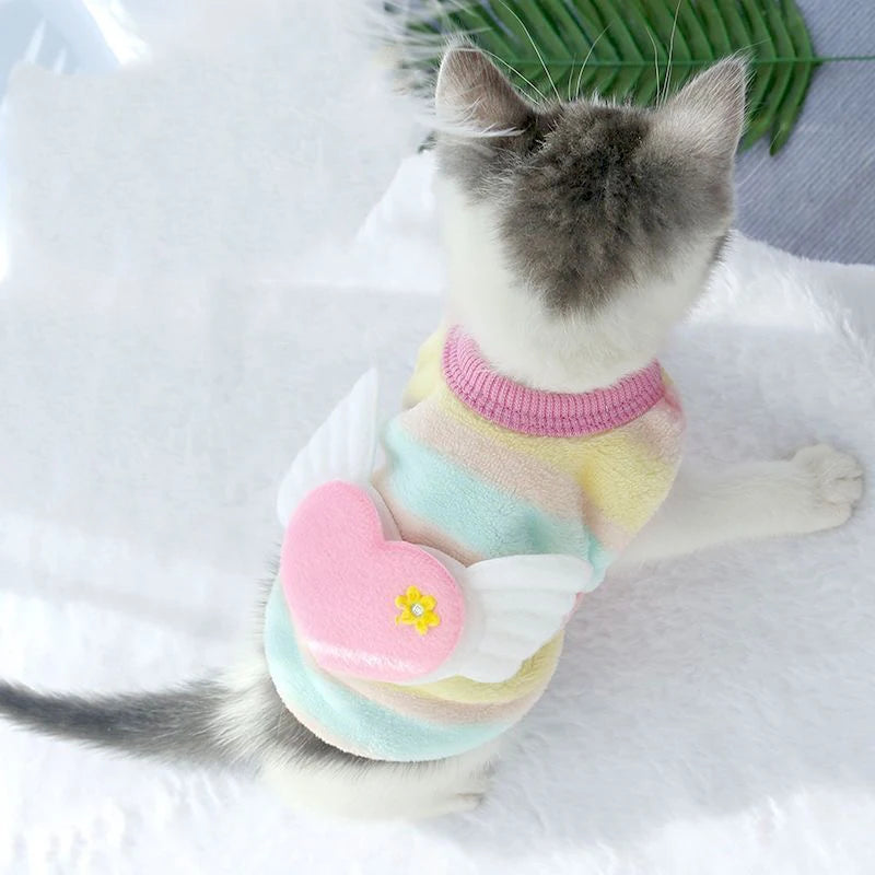 Cute Print Tea Cup Dog Sweater Winter Warm Fleece Pet Clothes for Small Dogs Teddy Chihuahua Puppy Pullovers mascotas Clothing