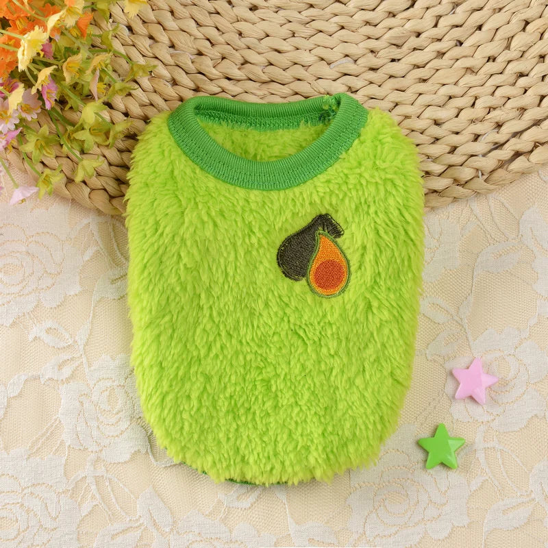 Cute Print Tea Cup Dog Sweater Winter Warm Fleece Pet Clothes for Small Dogs Teddy Chihuahua Puppy Pullovers mascotas Clothing