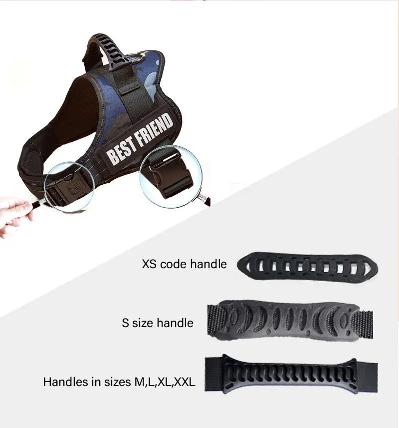 New Dog Harness High Quality Nylon Adjustable Custom ID Dog Name Small Large Dog Vest Harness Halloween Dog Supplies