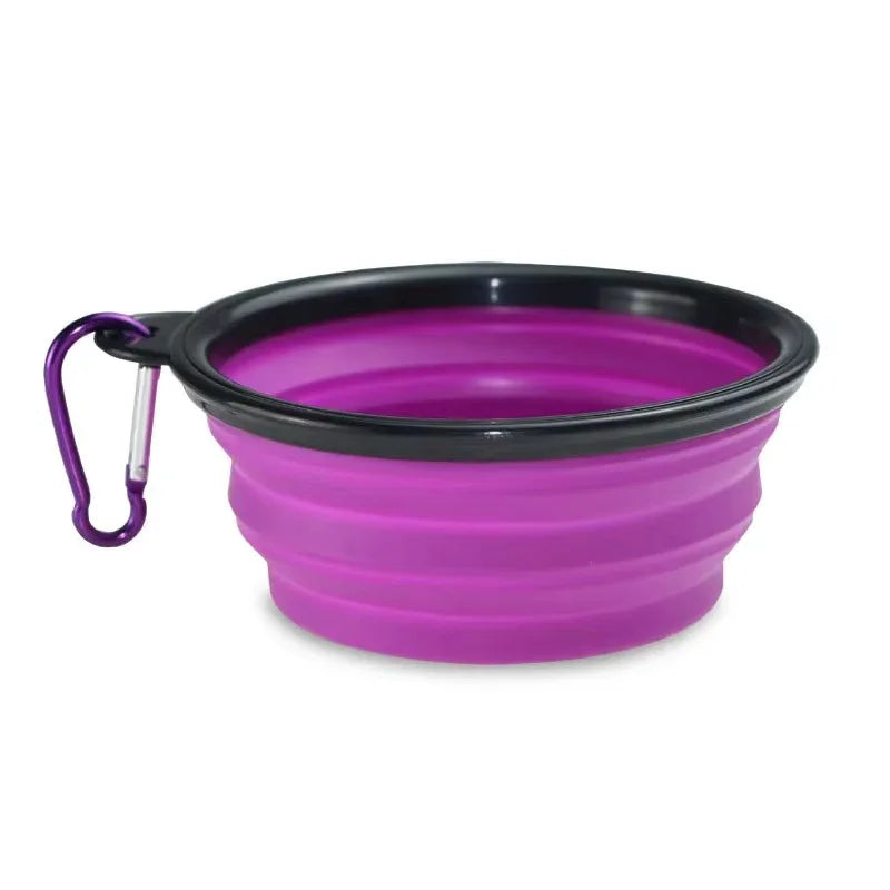 Collapsible Dog Pet Folding Silicone Bowl Outdoor Travel Portable Puppy Food Container Feeder Dish Bowl Pet supplies
