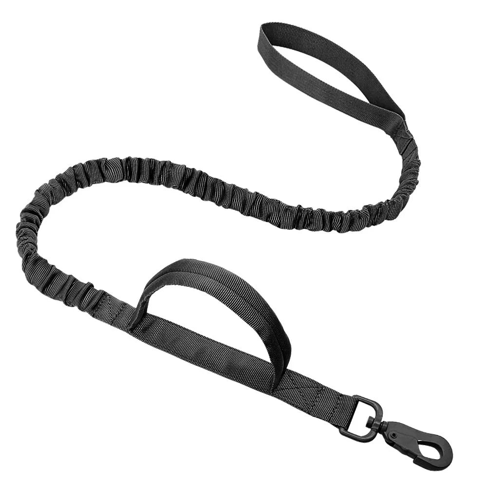Military Dog Leashes Adjustable Leash Quick Release Elastic Rope With 2 Control Handle For Medium and Small Dogs Accessories