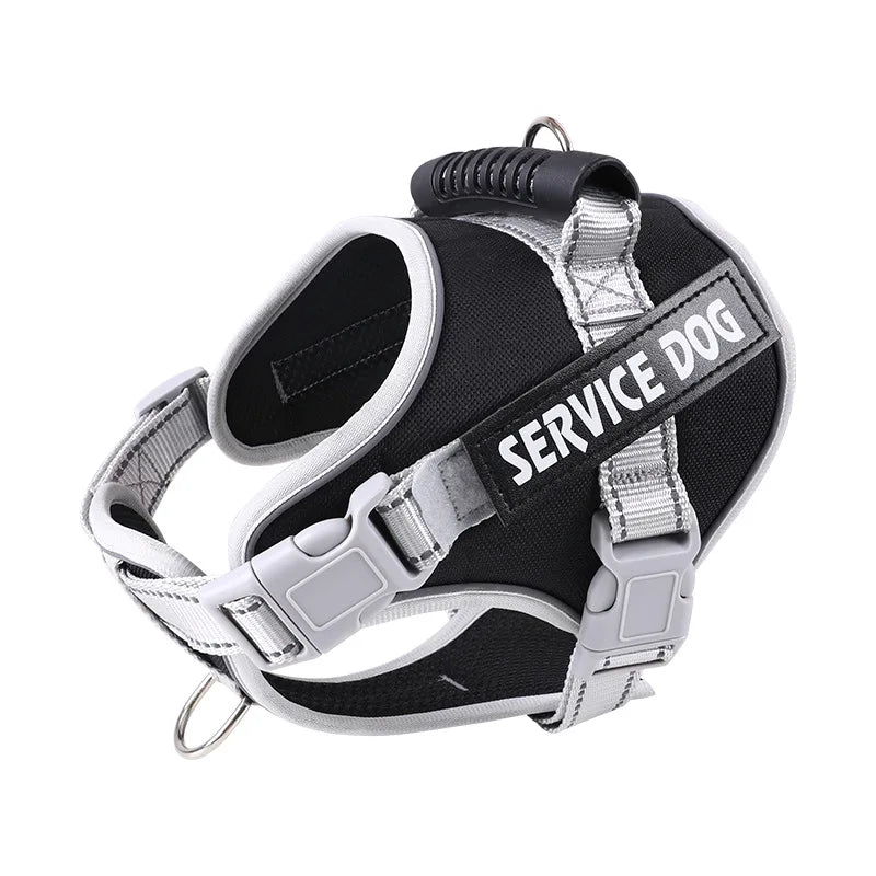 Service Dog Vest Harness No Pull Dog Hook Suitable Large Dog Vest Dog Walking Rope Control Dog Strap Accessories Prevent Loss