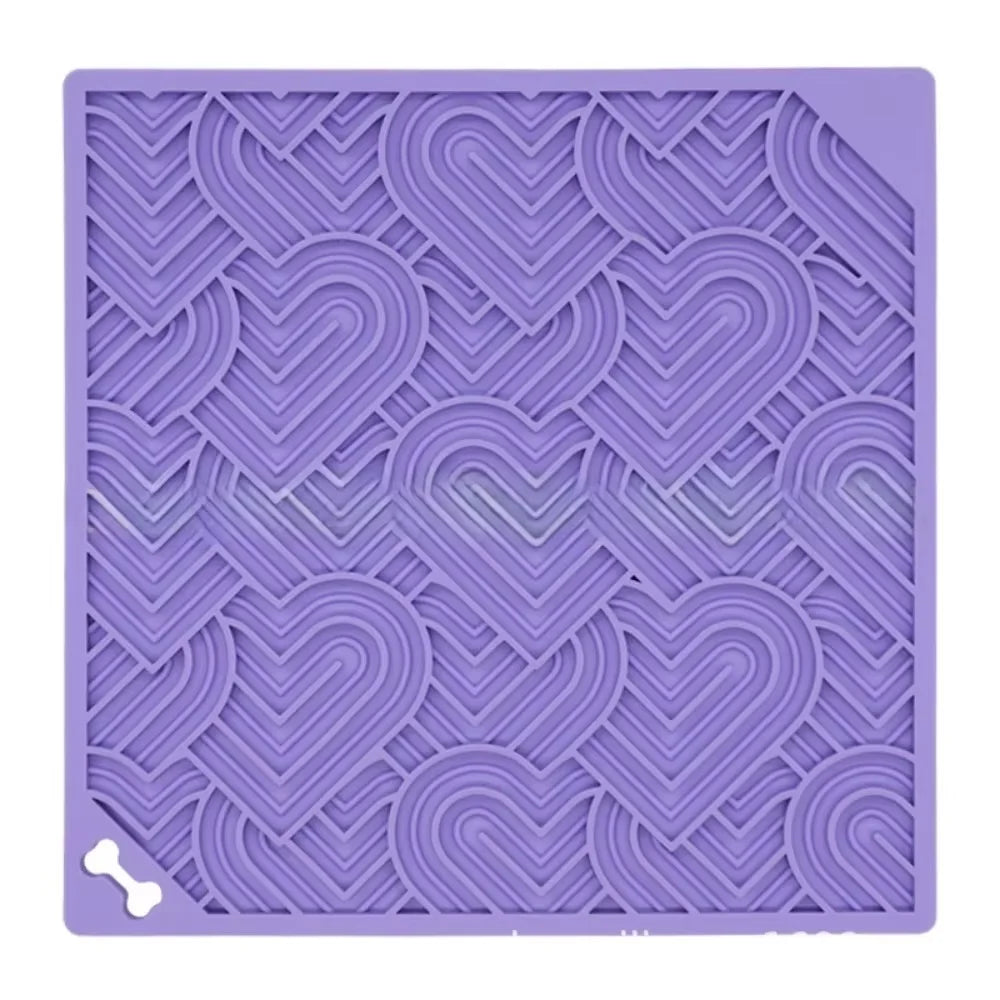 Dog Food Slow Feeder Sniff Mat with Suction Cup for Train Your Dog's Senses Anti-choking Silicone Snuffle Mats Pet Accessories