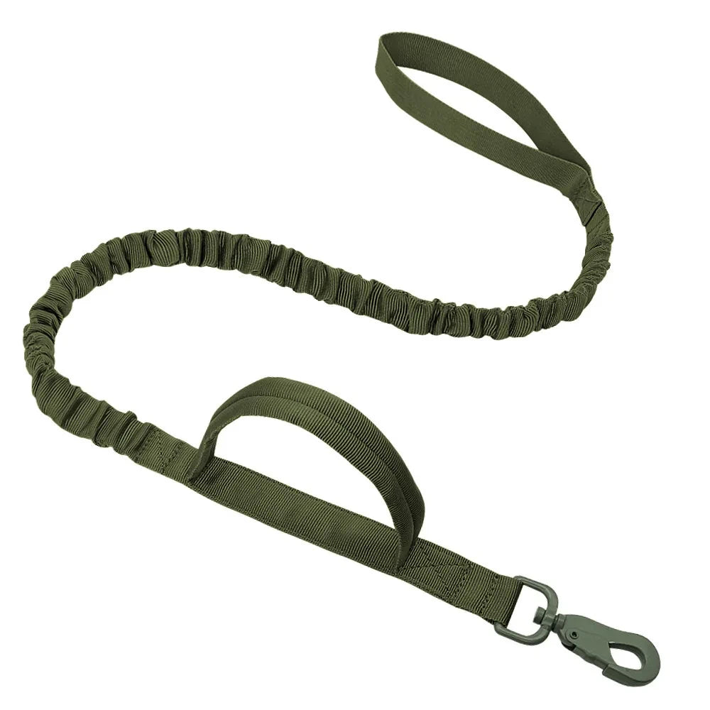 Military Dog Leashes Adjustable Leash Quick Release Elastic Rope With 2 Control Handle For Medium and Small Dogs Accessories