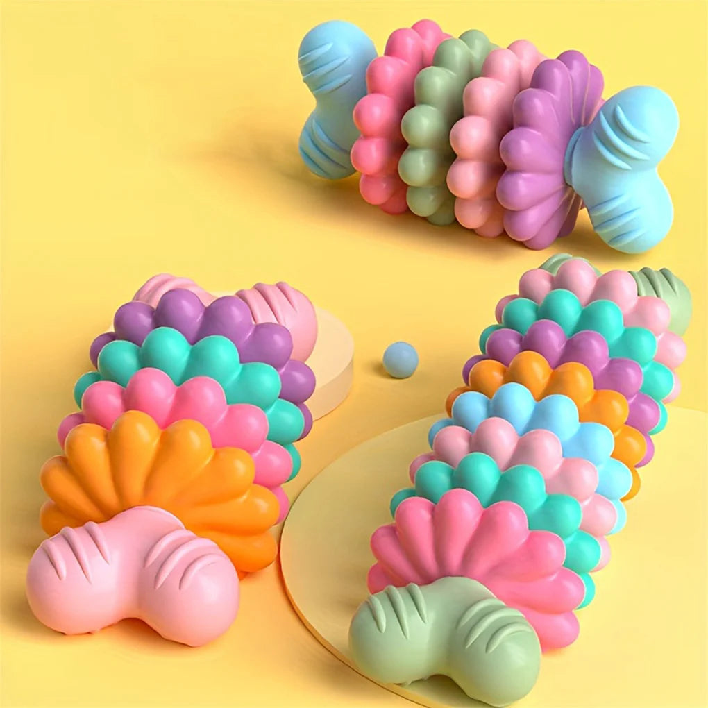2PCS/SET Pet Toy Dog Chew Bone with Multi-color, Durable, and Teething-resistant Design for Gnawing and Dental Care