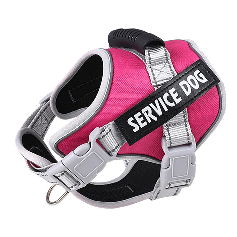 Service Dog Vest Harness No Pull Dog Hook Suitable Large Dog Vest Dog Walking Rope Control Dog Strap Accessories Prevent Loss