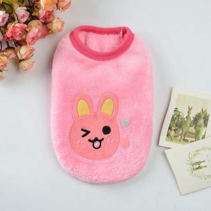 Cute Print Tea Cup Dog Sweater Winter Warm Fleece Pet Clothes for Small Dogs Teddy Chihuahua Puppy Pullovers mascotas Clothing