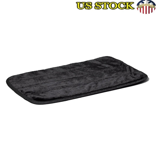Deluxe Pet Mat 24 Inch Washable Dog Bed Non Skid Bottom Plush Soft Synthetic Fur Keeps Pets Cool Warm