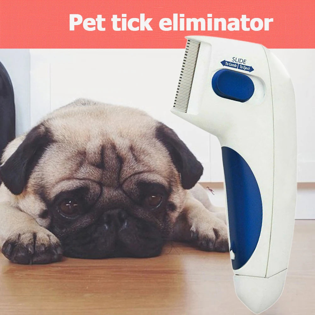Pet Cat Dog Electric Terminator Brush Anti Removal Kill Lice Cleaner Electric Head Pet Fleas Electronic Lice Comb for Dog