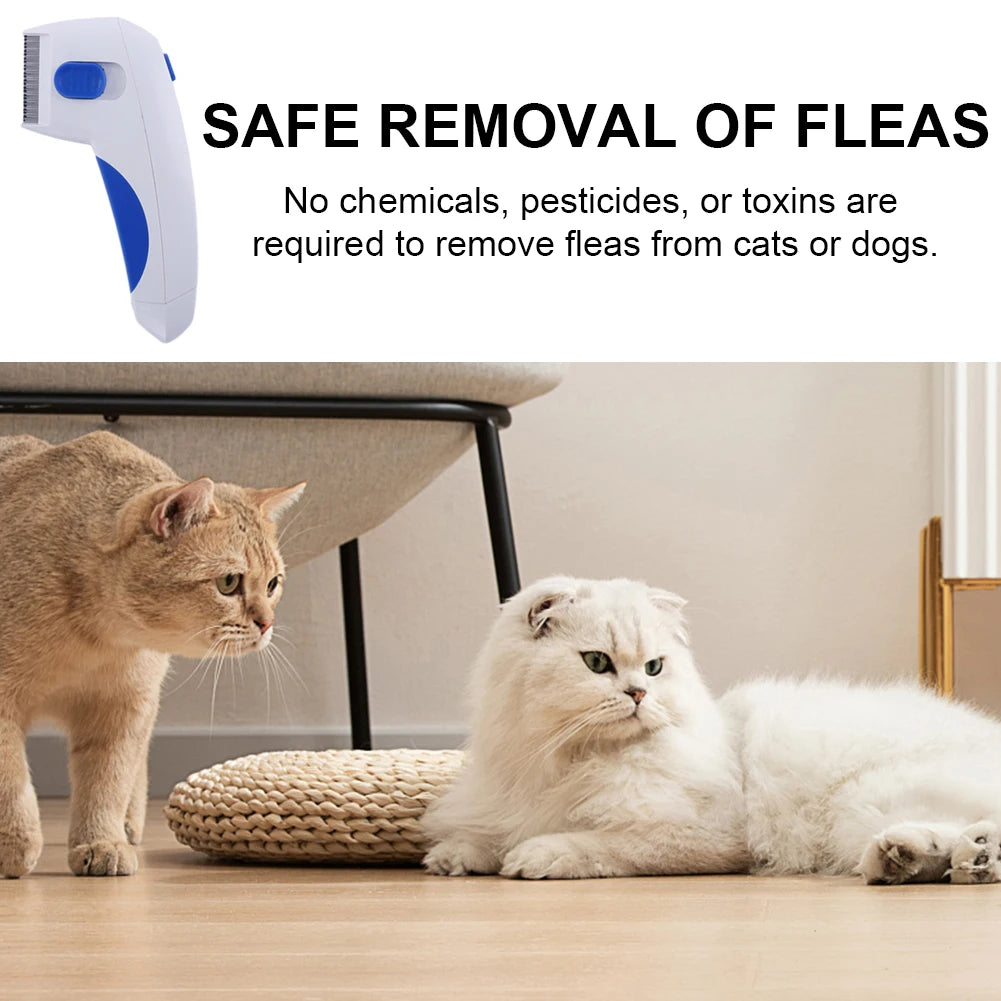 Flea Comb Electric Pet Anti Flea Tick Pest Cat Dog Safe Kills Fleas Pet Supply for Dandruff Removal/Hair Stains/Removing Fleas